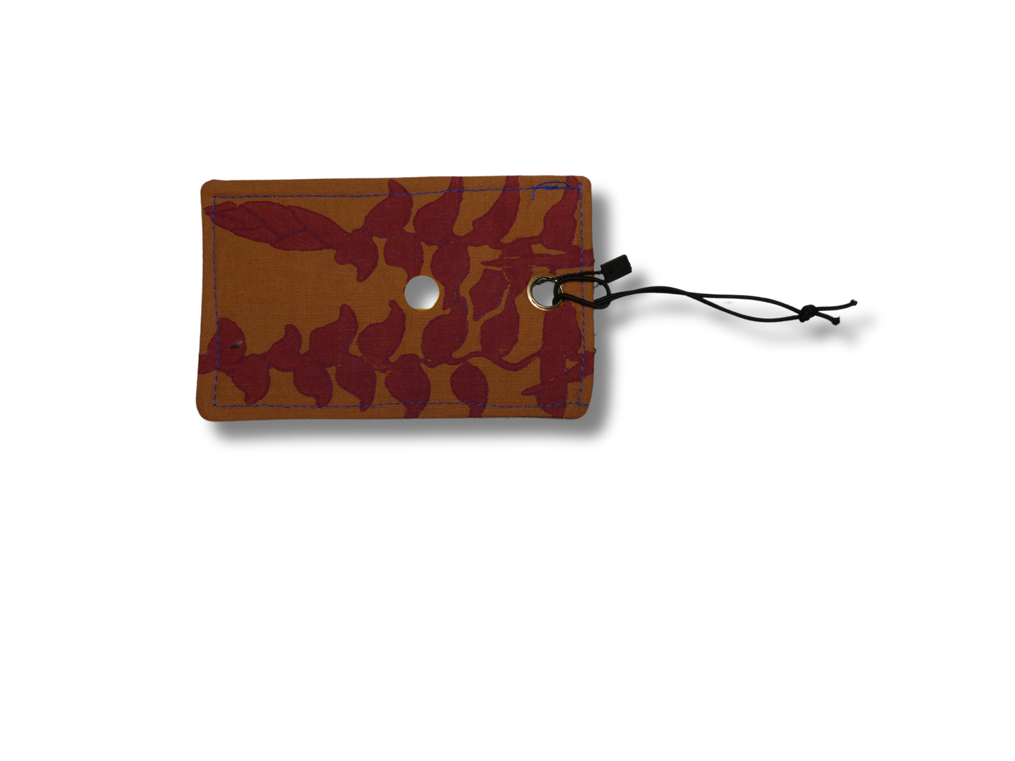 Heliconia BagTag Hand Sewn and Inked 1 of 1