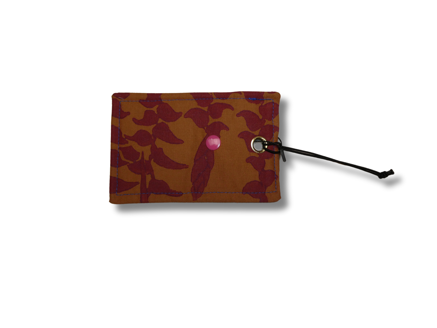 Heliconia BagTag Hand Sewn and Inked 1 of 1