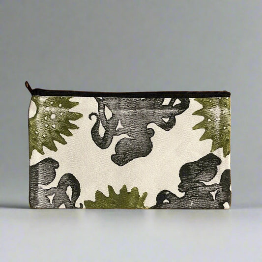 Zippered Pouch with Embellishment